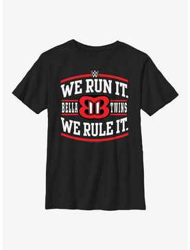 WWE The Bella Twins We Run It We Rule It Logo Youth T-Shirt, , hi-res
