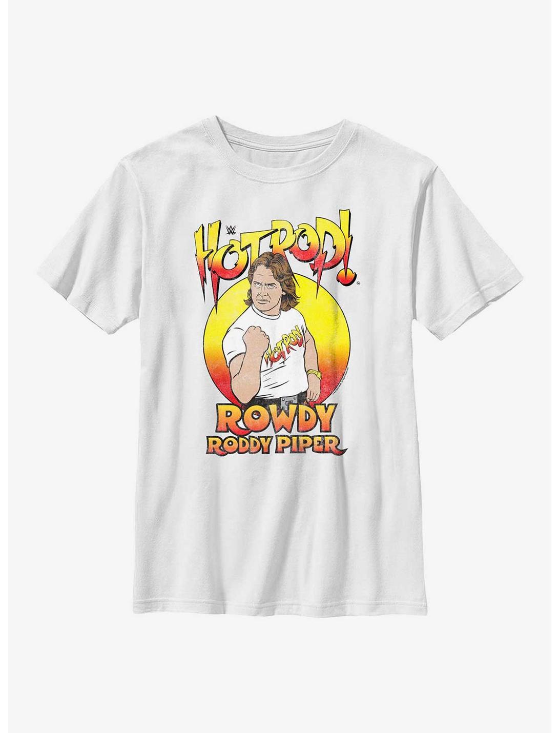 WWE Hot Rod! Rowdy Roddy Piper Retro Youth T-Shirt, WHITE, hi-res