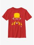 WWE Hulk Hogan Outline Print Style Youth T-Shirt, RED, hi-res