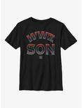 WWE Son Ombre Logo  Youth T-Shirt, BLACK, hi-res