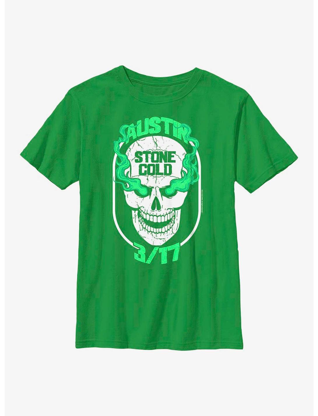 WWE Stone Cold Steve Austin Green Skull Youth T-Shirt, KELLY, hi-res