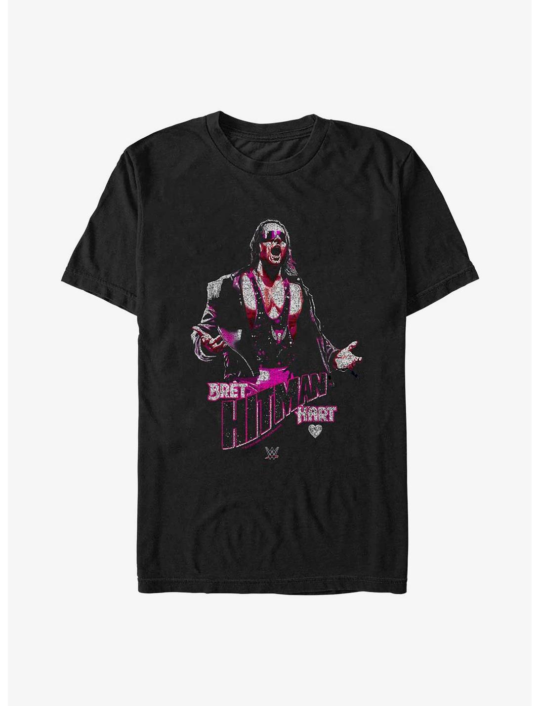 WWE Bret "Hitman" Hart Poster T-Shirt, BLACK, hi-res