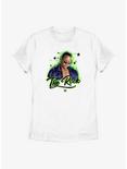 WWE The Rock Airbrushed Paint Style Portrait Womens T-Shirt, WHITE, hi-res