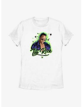 WWE The Rock Airbrushed Paint Style Portrait Womens T-Shirt, , hi-res