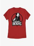 WWE Roman Reigns Circle Icon Portrait Womens T-Shirt, RED, hi-res