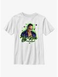 WWE The Rock Airbrushed Paint Style Portrait Youth T-Shirt, WHITE, hi-res