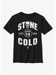 WWE Stone Cold Steve Austin Athletic Print Style Youth T-Shirt, BLACK, hi-res