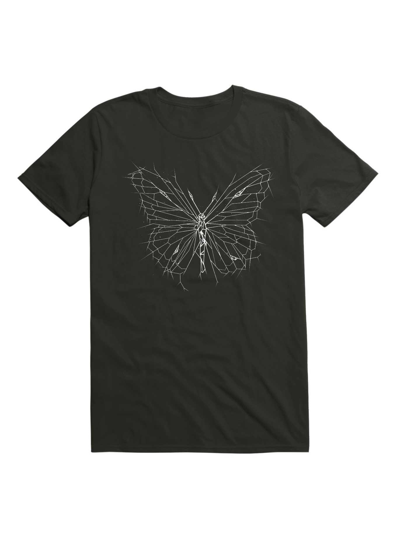 Broken Glass Butterfly Art T-Shirt