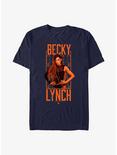 WWE Becky Lynch Portrait Logo T-Shirt, NAVY, hi-res