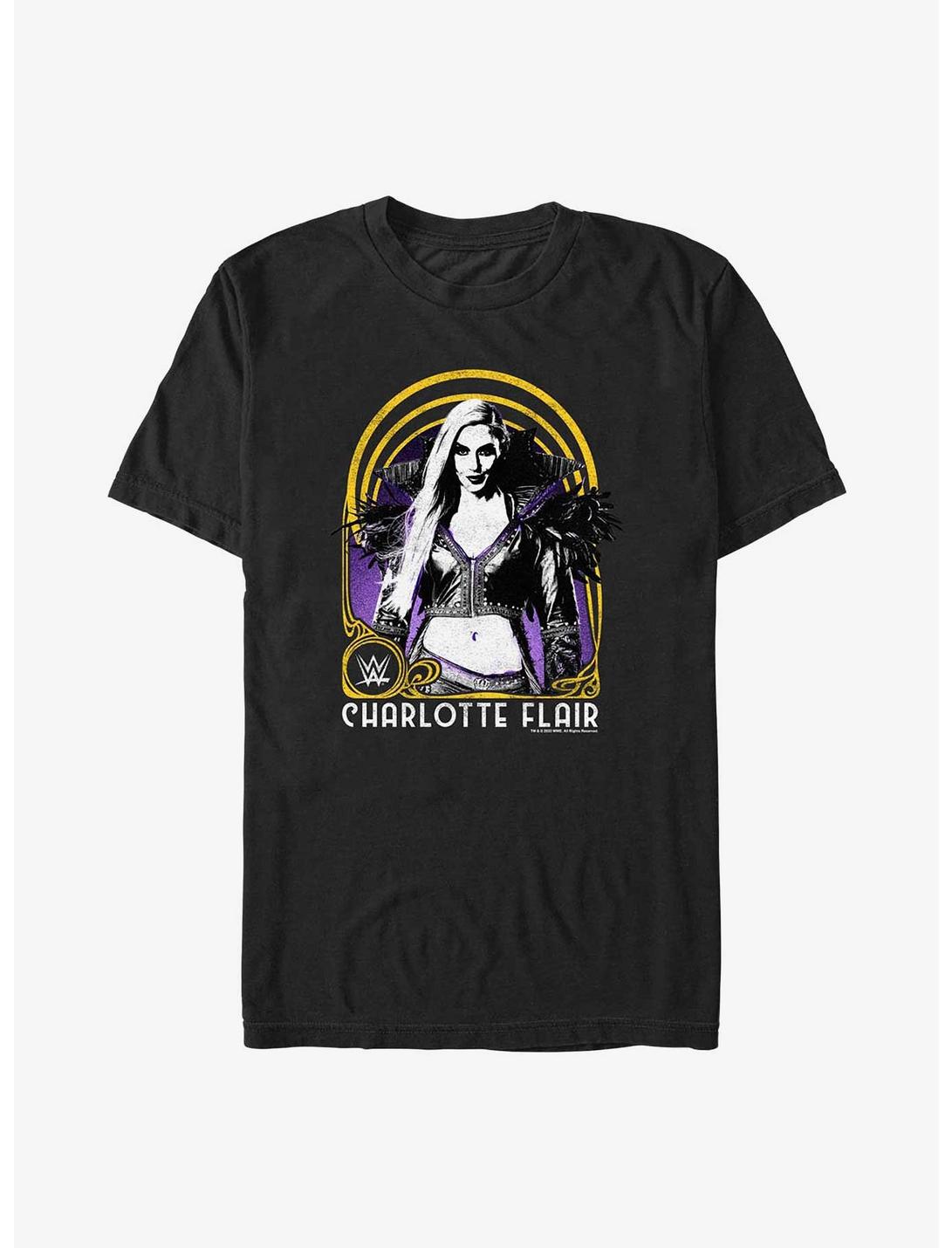 WWE Charlotte Flair Print Portrait T-Shirt, BLACK, hi-res