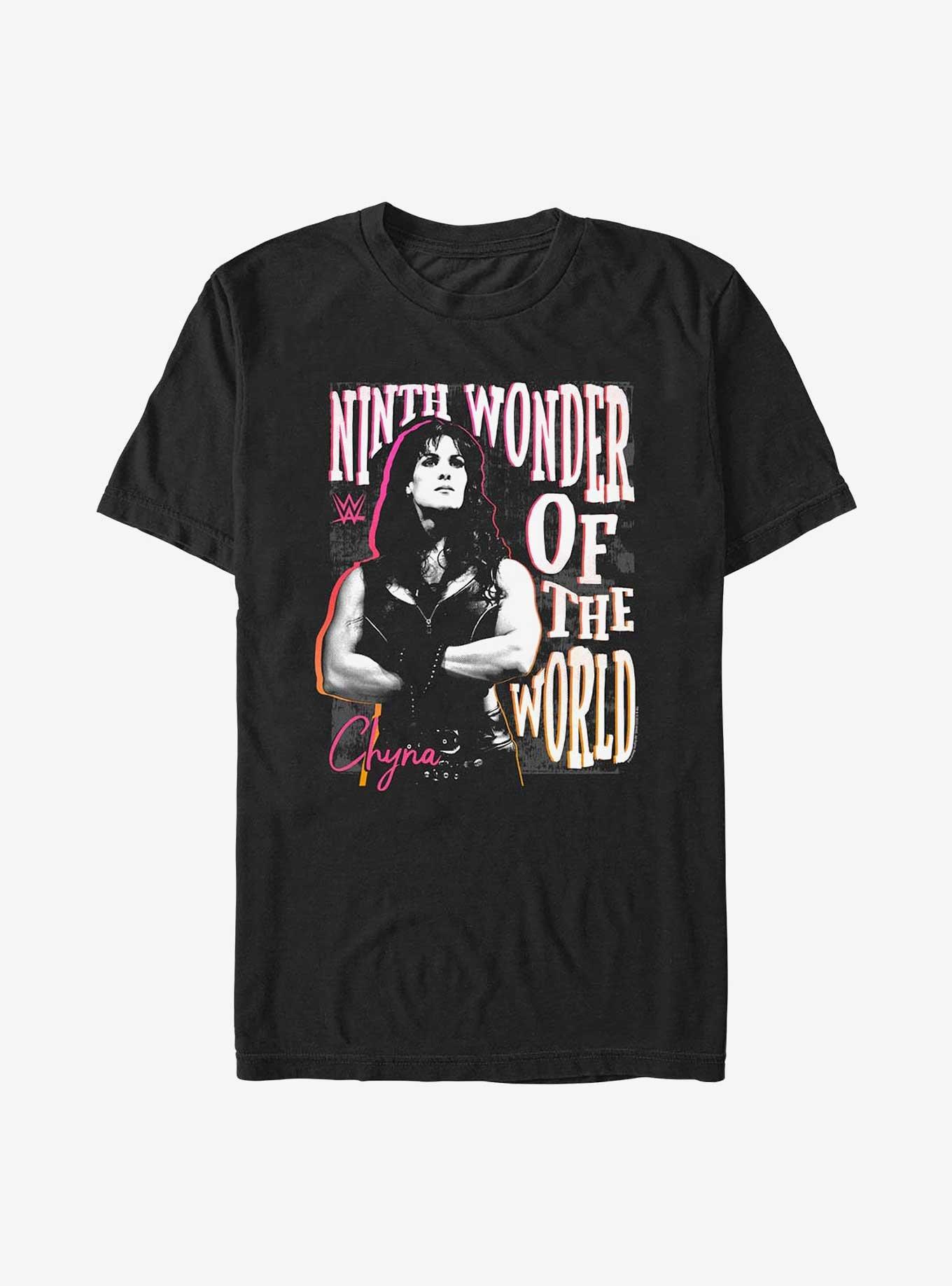 WWE Chyna Ninth Wonder Of The World Text Wrap T-Shirt, BLACK, hi-res