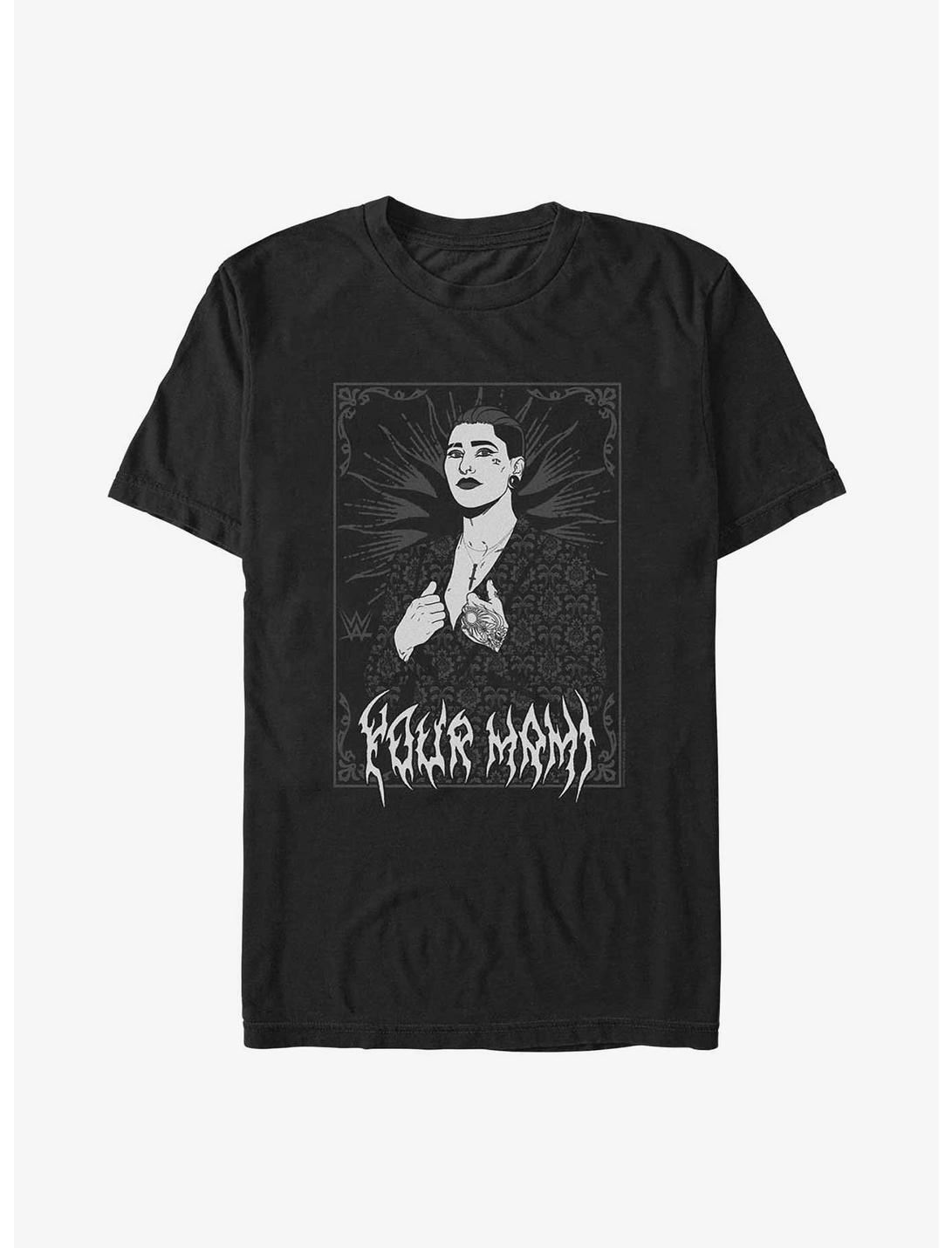 WWE Rhea Ripley Your Mami Tarot Poster T-Shirt, BLACK, hi-res