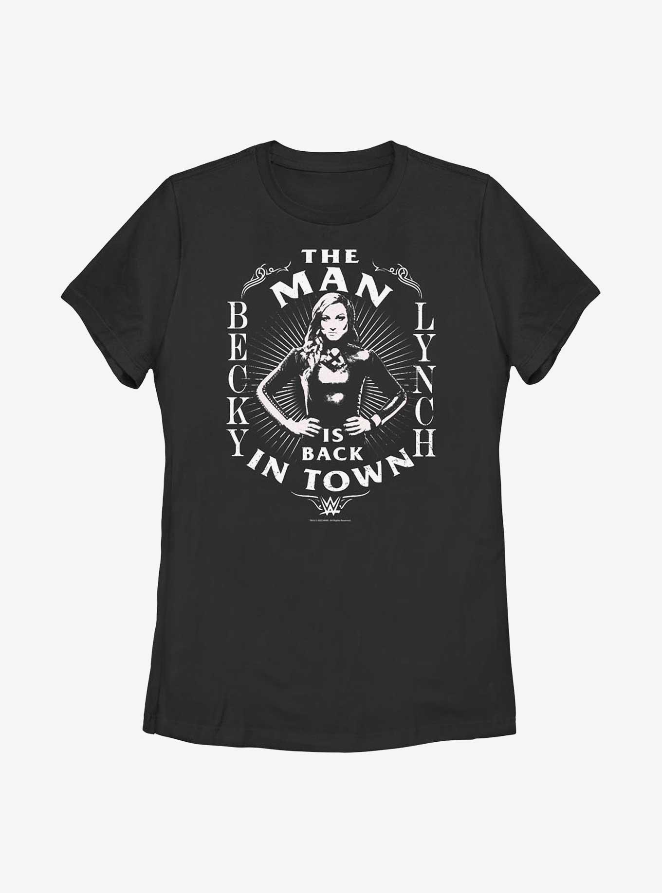 WWE Becky Lynch The Man Is Back In Town Womens T-Shirt, , hi-res