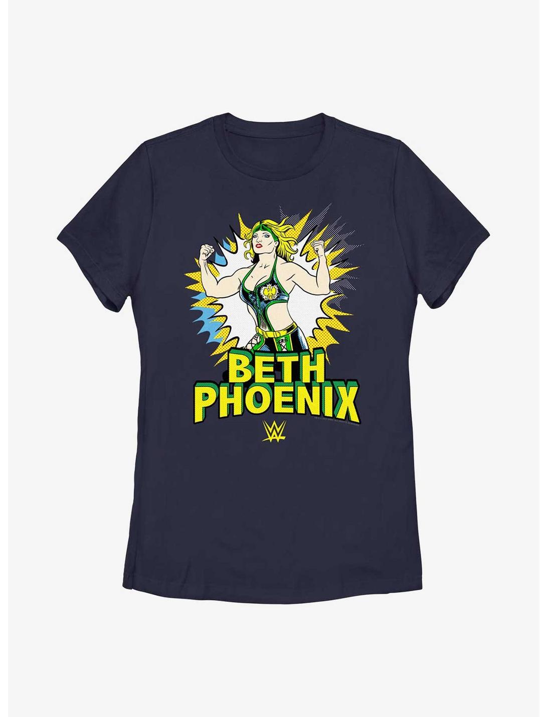 WWE Beth Phoenix Comic Book Style Womens T-Shirt, NAVY, hi-res