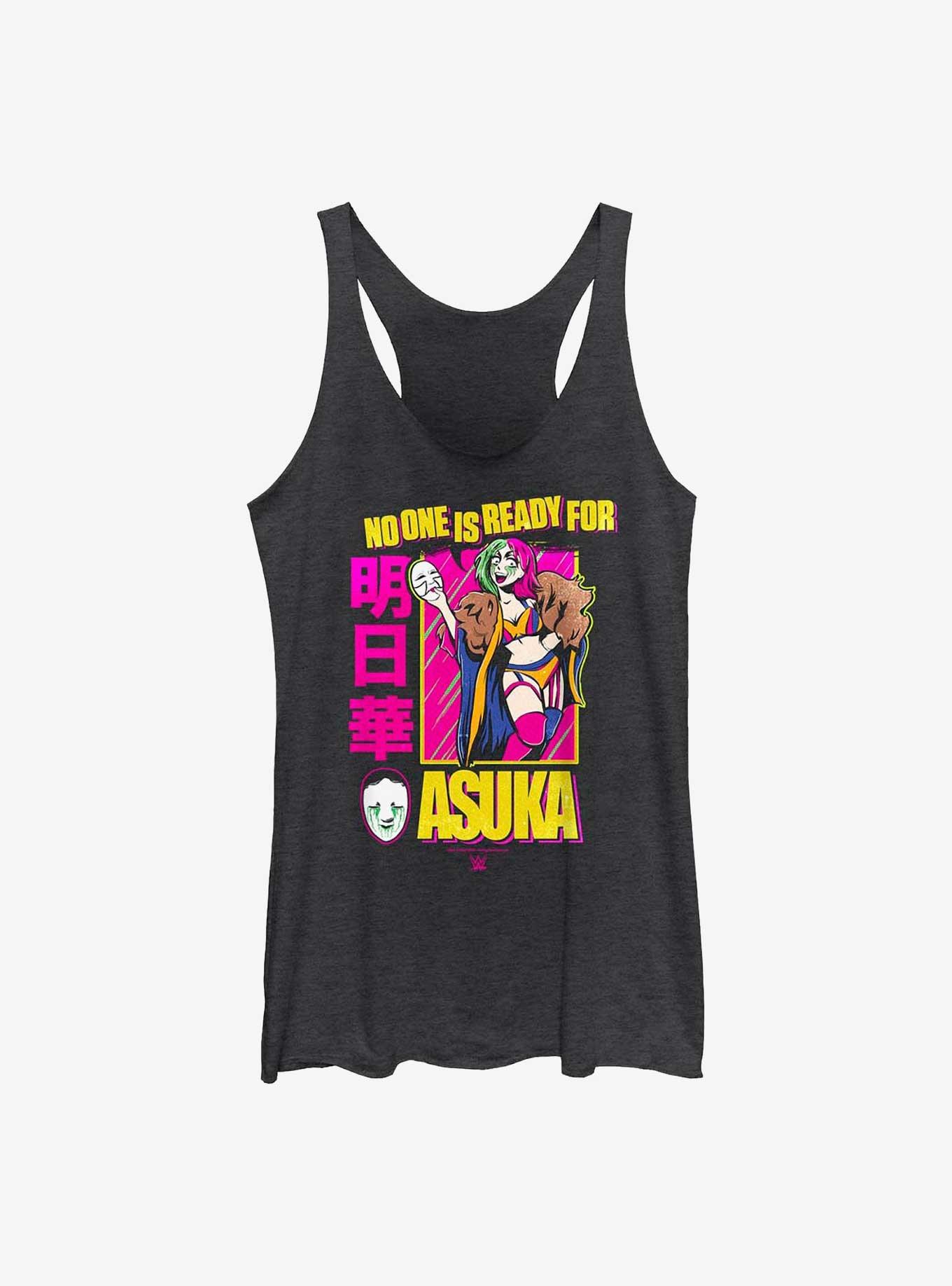 WWE No One is Ready For Asuka Womens Tank Top, BLK HTR, hi-res