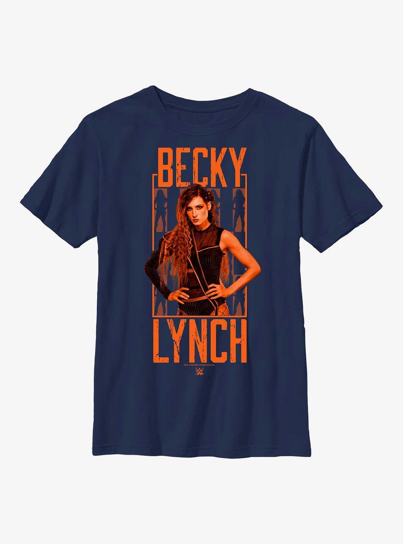 WWE Becky Lynch Portrait Logo Youth T-Shirt, , hi-res