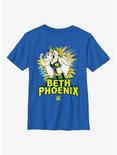 WWE Beth Phoenix Comic Book Style Youth T-Shirt, ROYAL, hi-res