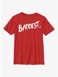 WWE Ronda Rousey Baddest Logo Youth T-Shirt, RED, hi-res