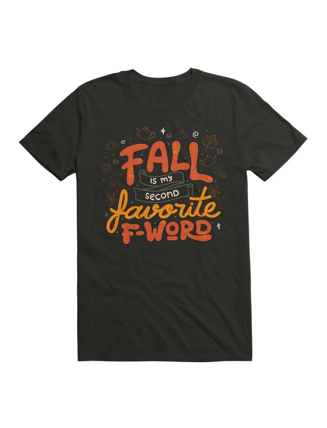 Fall is my Second Favorite F-word T-Shirt, BLACK, hi-res
