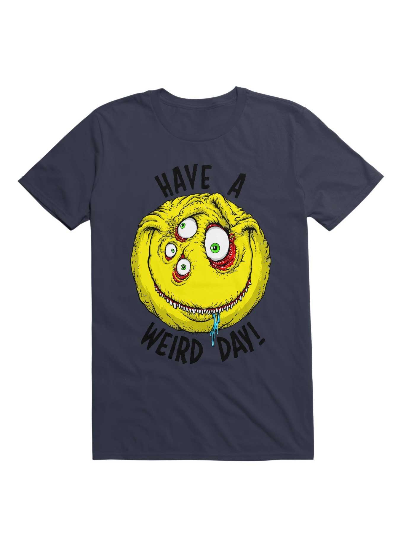 Have a Weird Day! Black Font T-Shirt, NAVY, hi-res