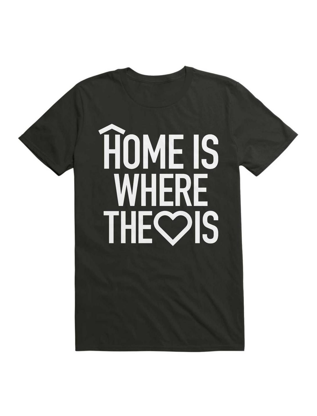 Home Is Where The Heart Is T-Shirt, BLACK, hi-res