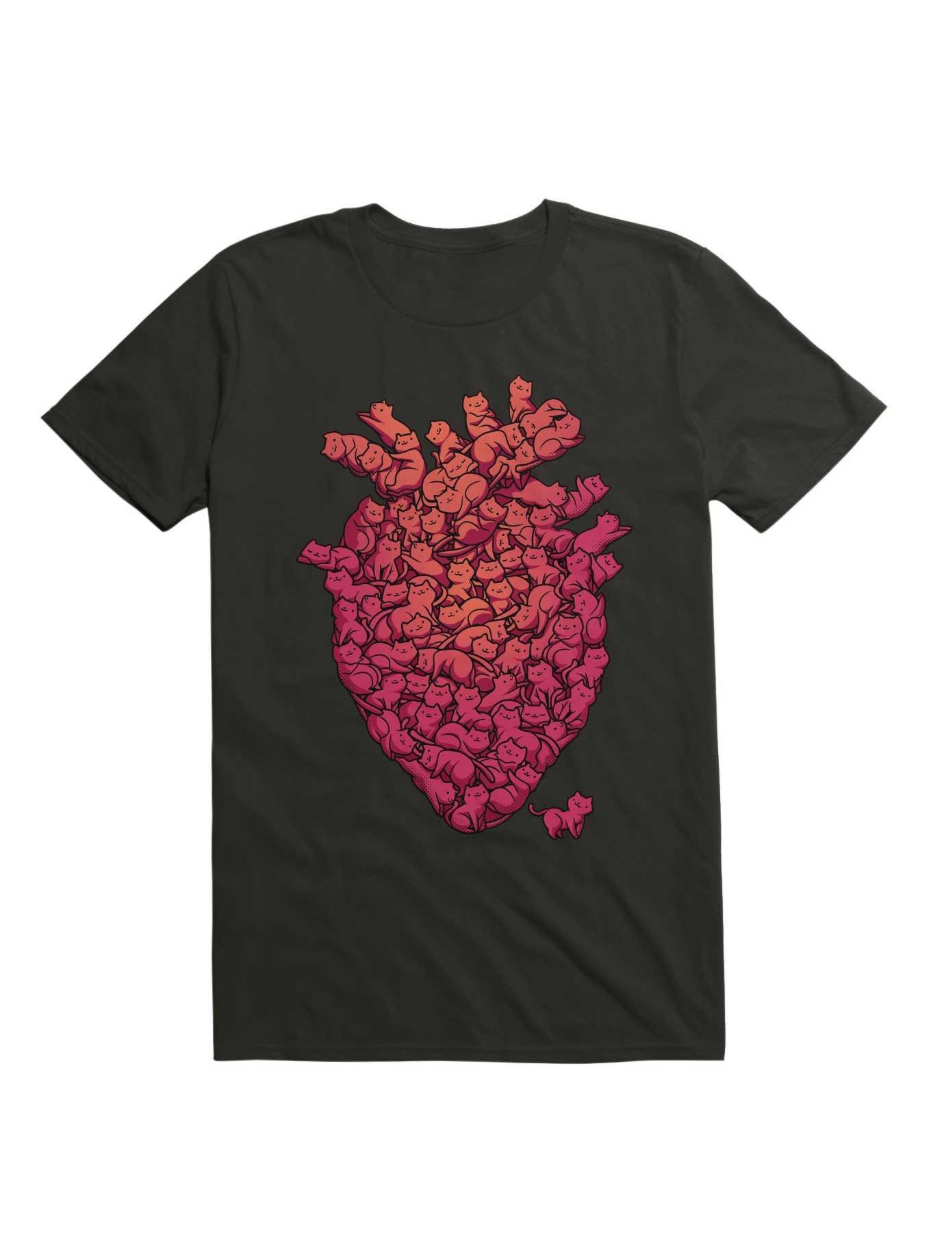 THRDLESS I Love Cat Heart T-Shirt