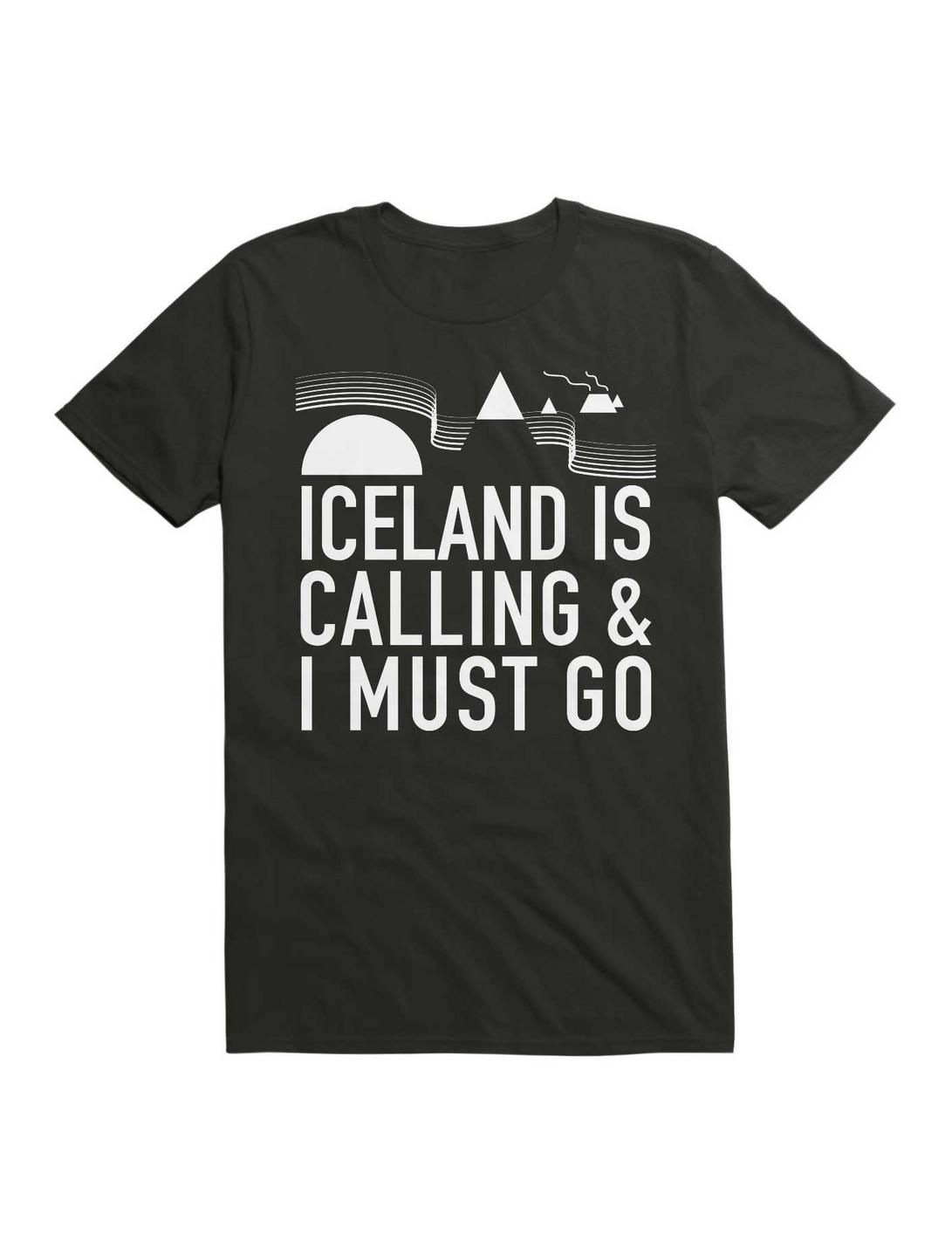 Iceland Is Calling And I Must Go T-Shirt, BLACK, hi-res