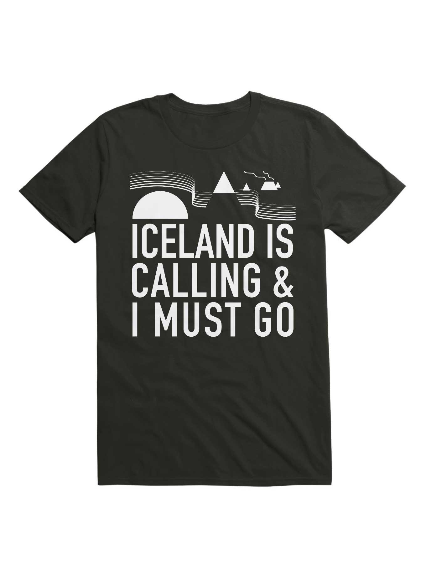 Iceland Is Calling And I Must Go T-Shirt, BLACK, hi-res