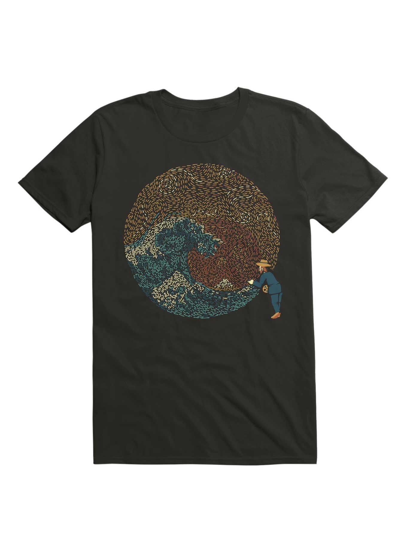 Kanagawa Wave Starry Night T-Shirt, , hi-res