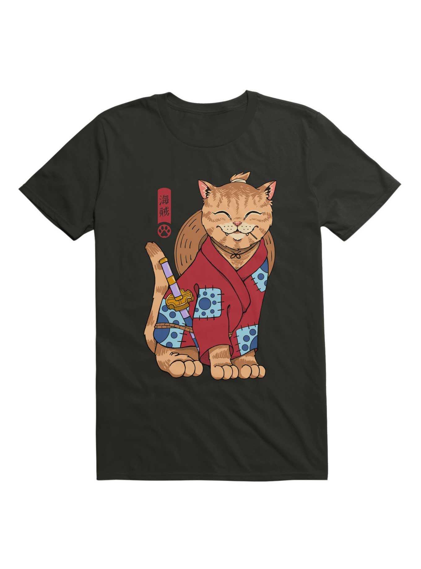 Pirate Meowster Cat T-Shirt, , hi-res