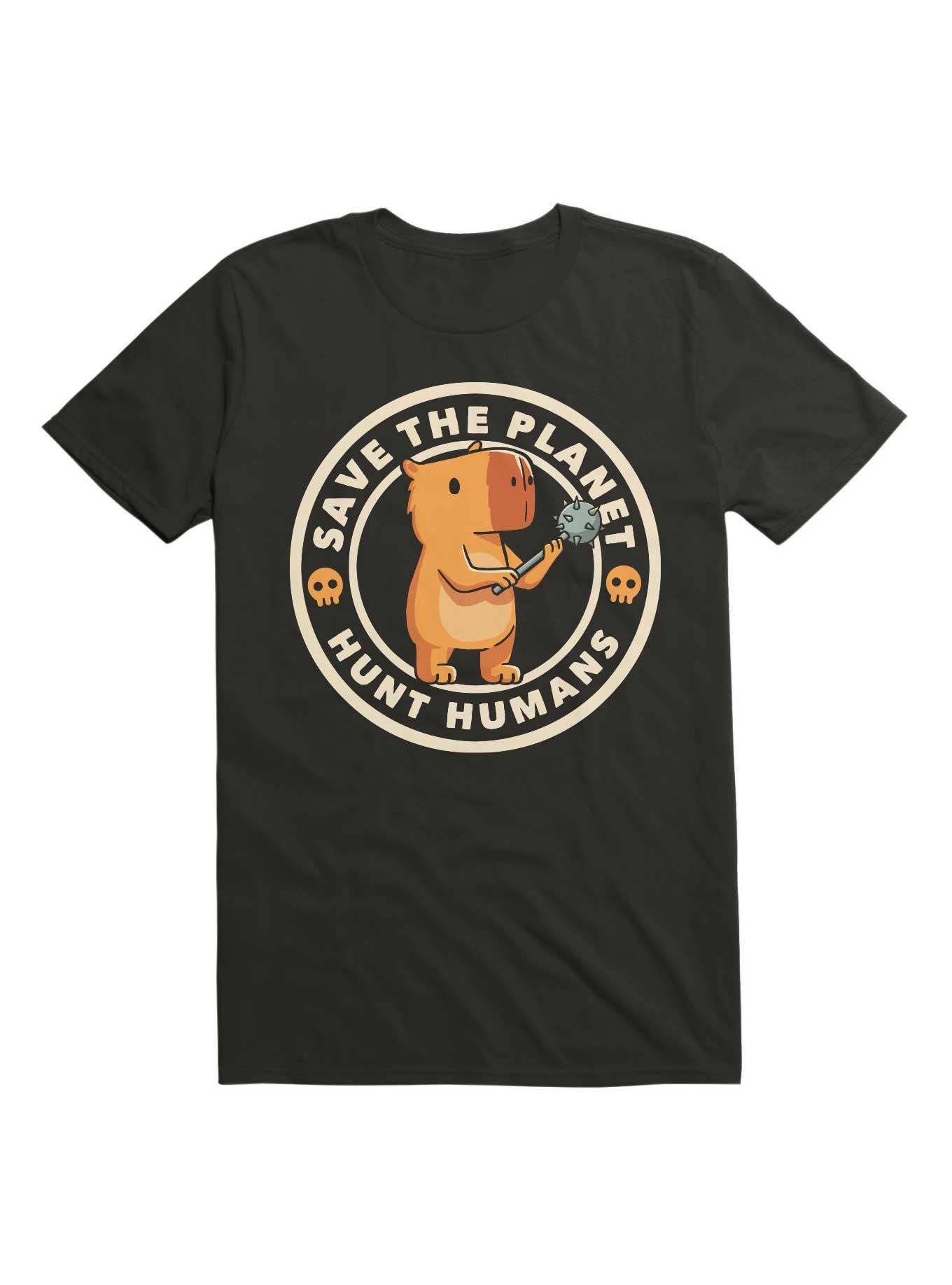 Save The Planet Hunt Humans T-Shirt, BLACK, hi-res