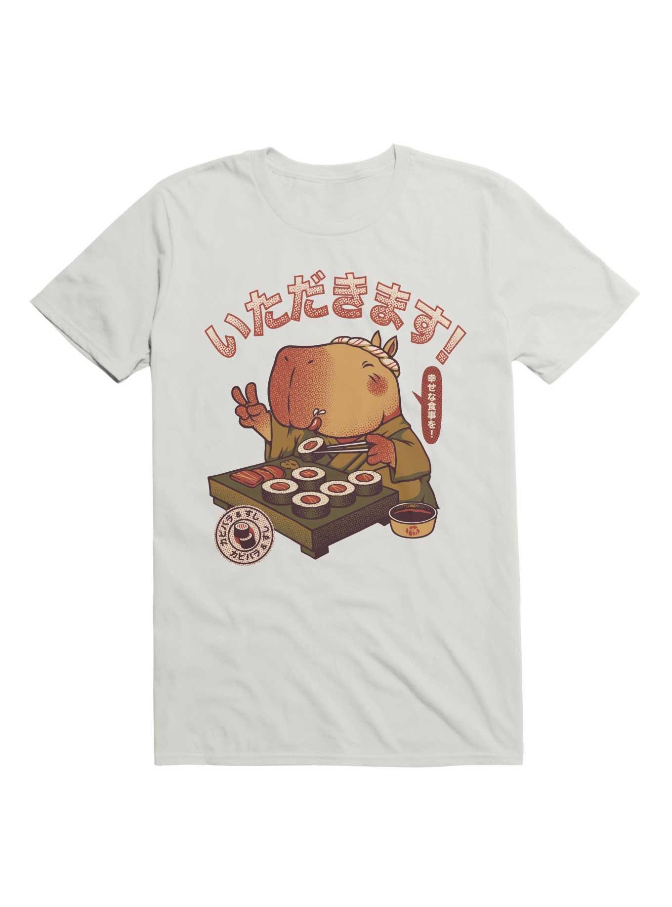 Sushi Chef Cute Capybara T-Shirt, , hi-res