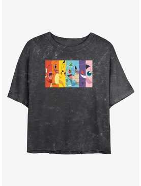 Pokemon Generation 1 Rainbow Girls Mineral Wash Crop T-Shirt, , hi-res
