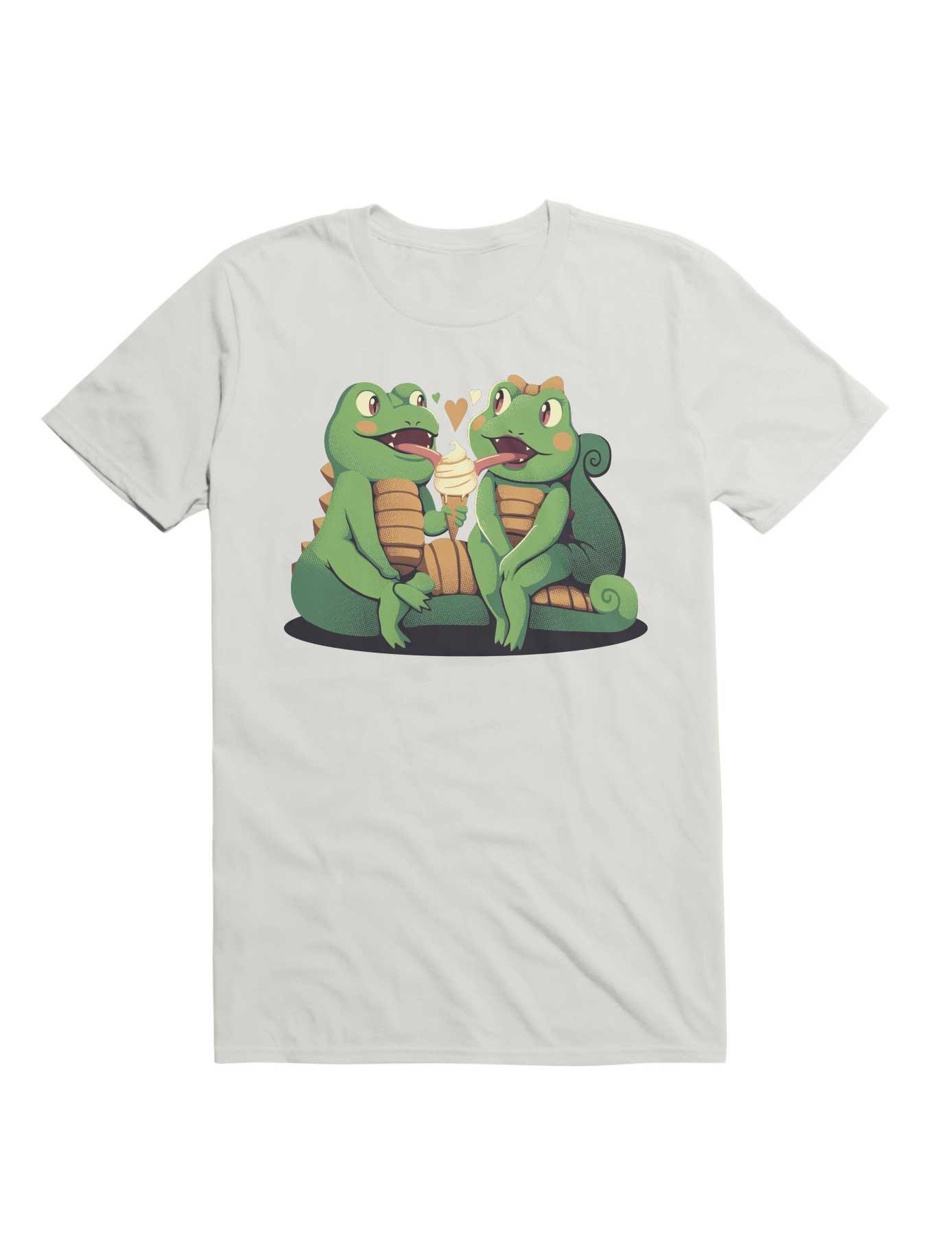 Gecko Love Ice Cream T-Shirt, WHITE, hi-res