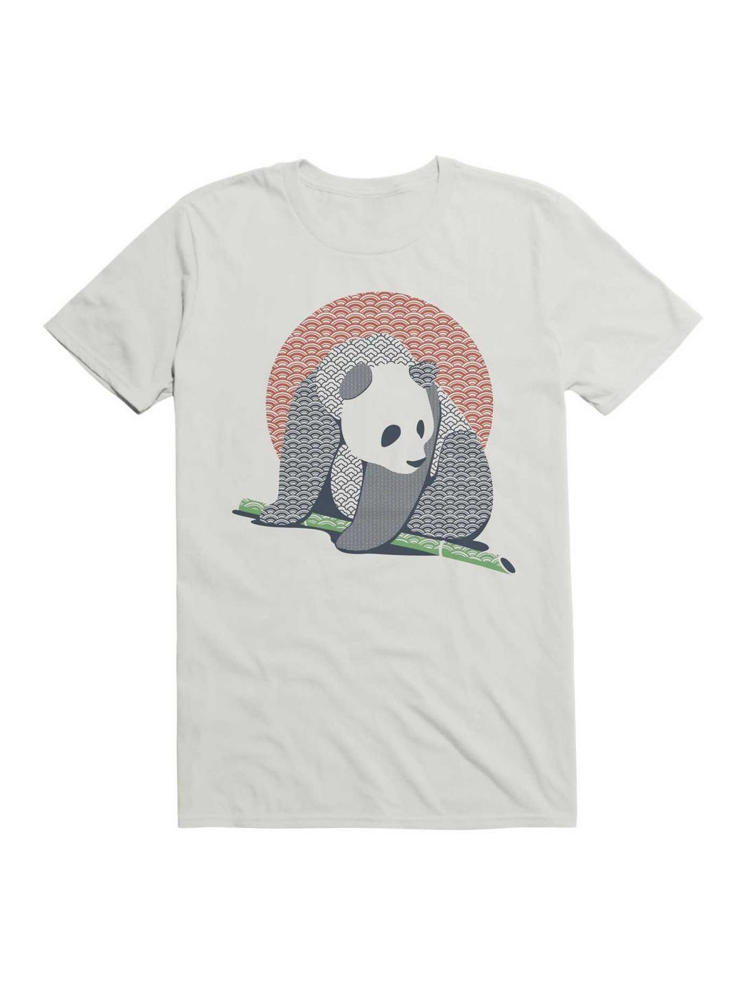 Japanese Pattern Tattooed Panda T-Shirt, WHITE, hi-res