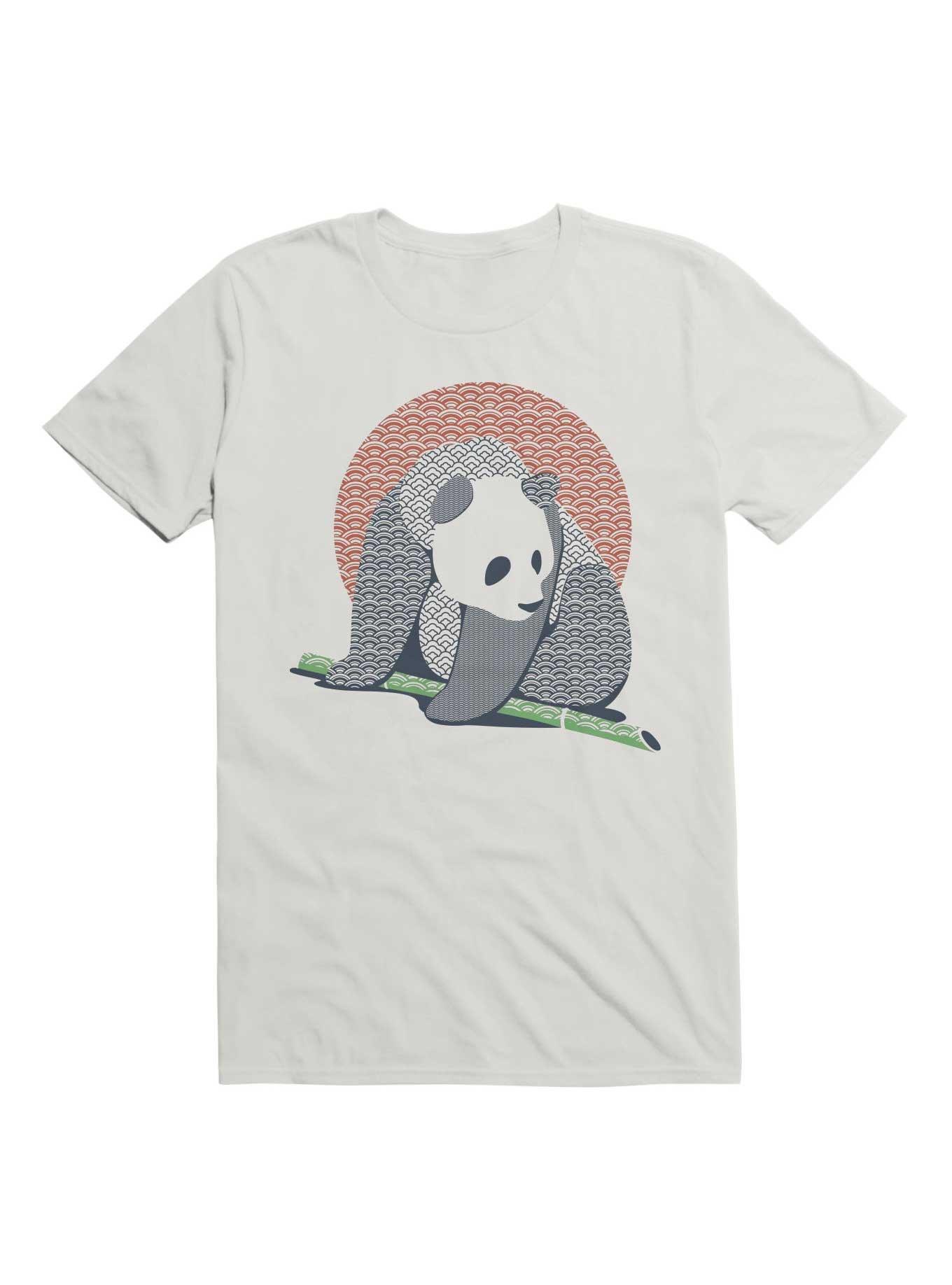 Japanese Pattern Tattooed Panda T-Shirt, WHITE, hi-res