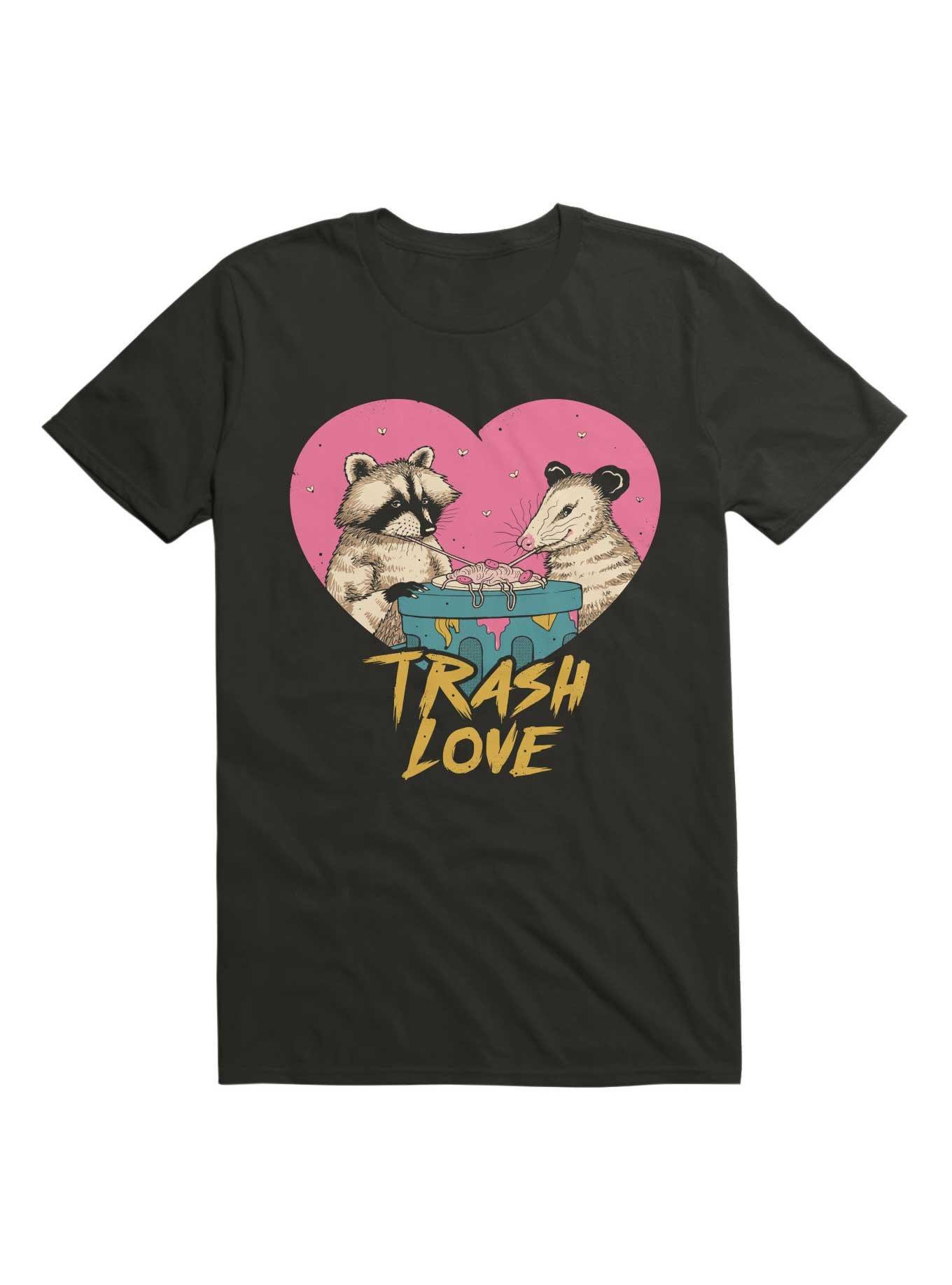 Trash Love Raccoon And Possum T-Shirt, BLACK, hi-res