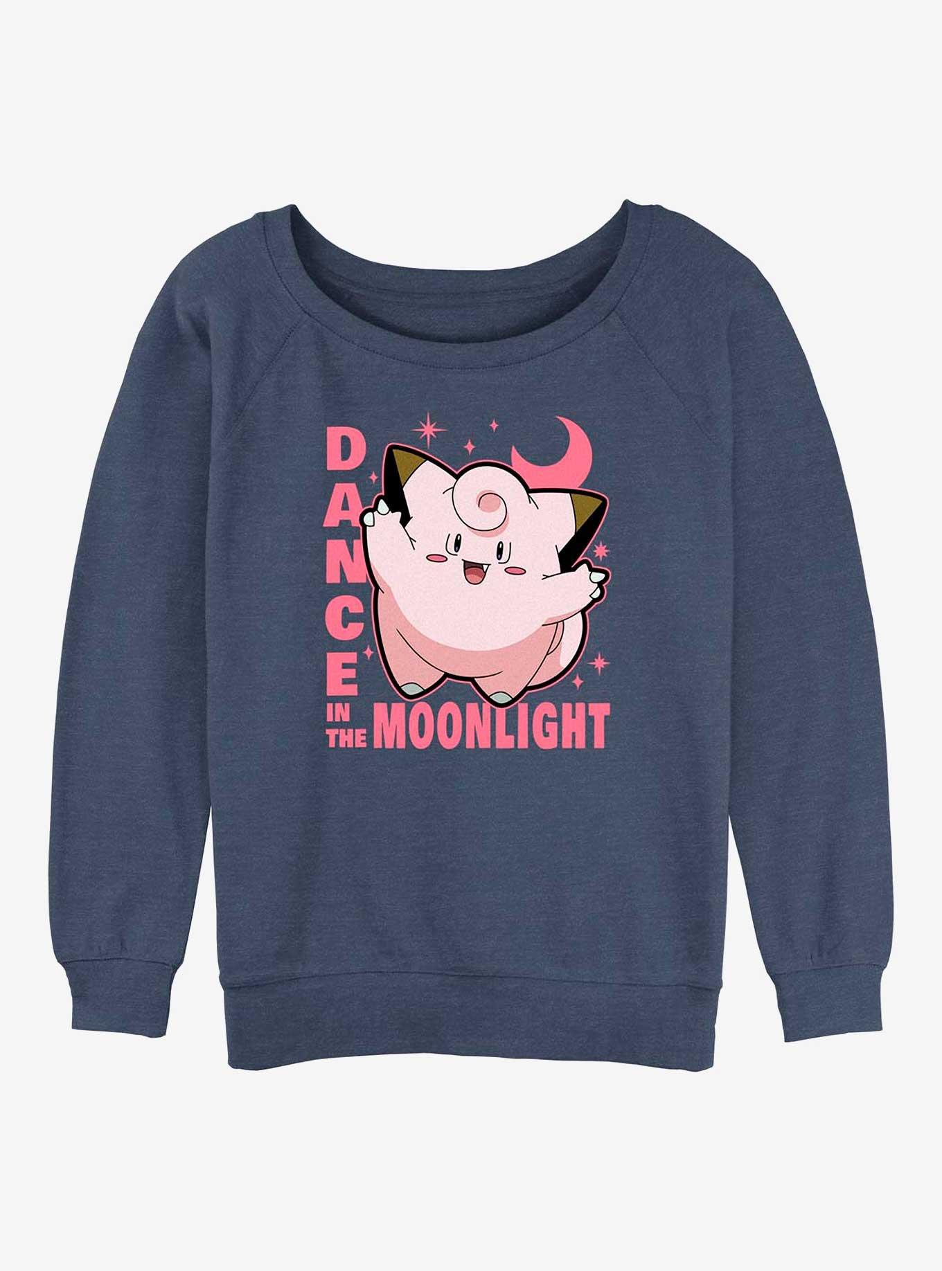 Pokemon Clefairy Dance In The Moonlight Girls Slouchy Sweatshirt, , hi-res