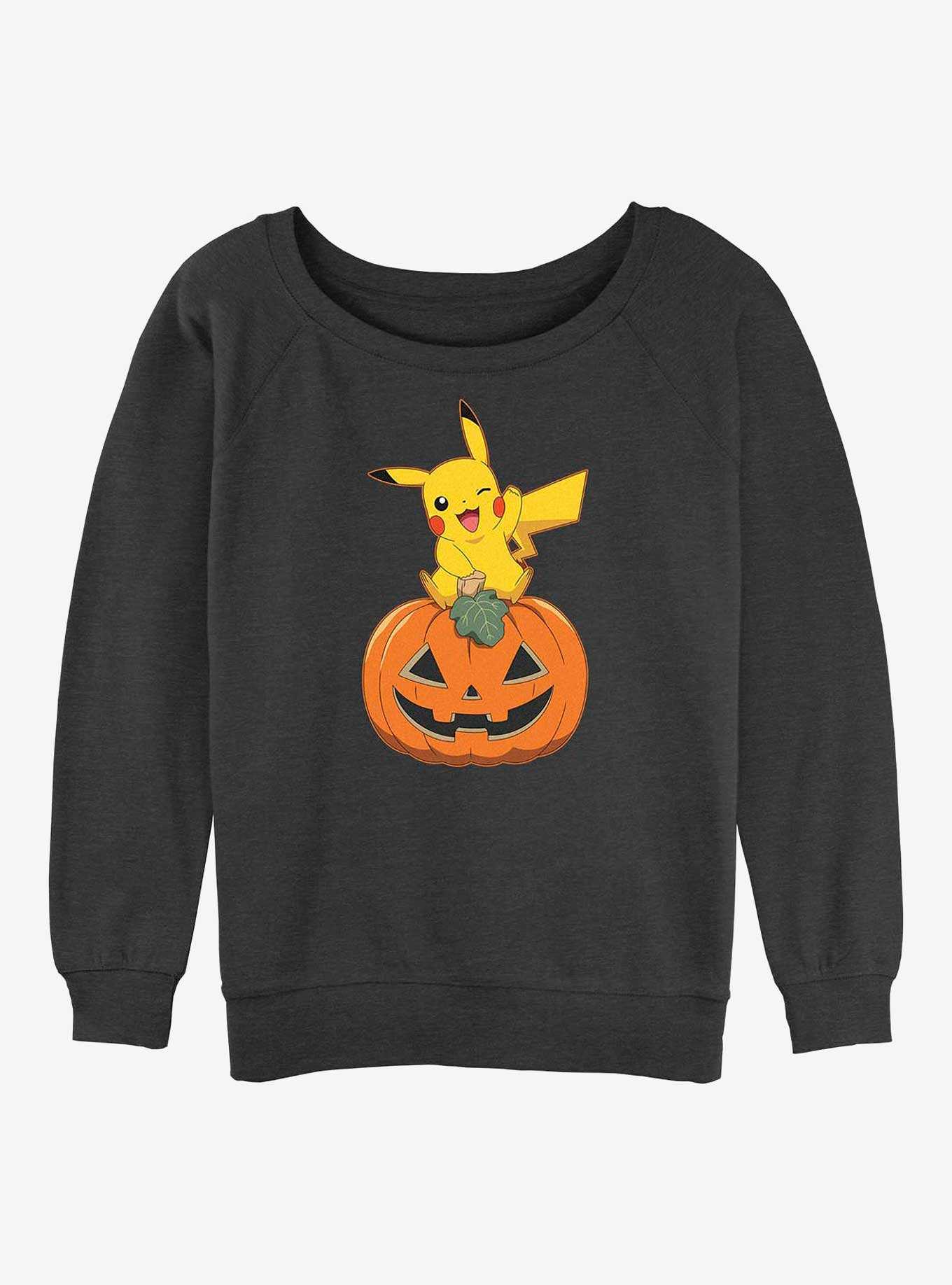 Pokemon Pikachu Pumpkin Girls Slouchy Sweatshirt, , hi-res