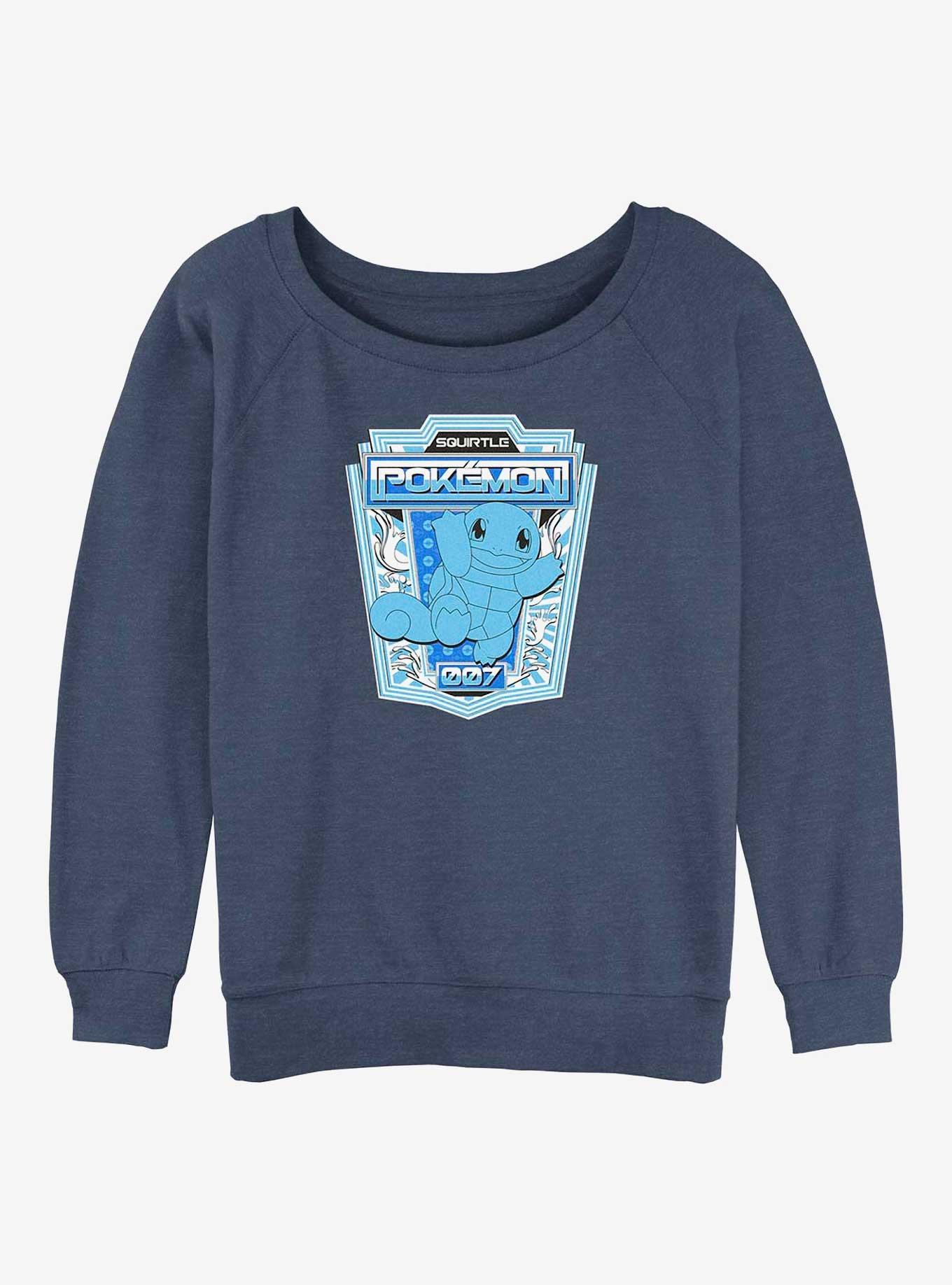 Pokemon Squirtle Badge Girls Slouchy Sweatshirt, , hi-res
