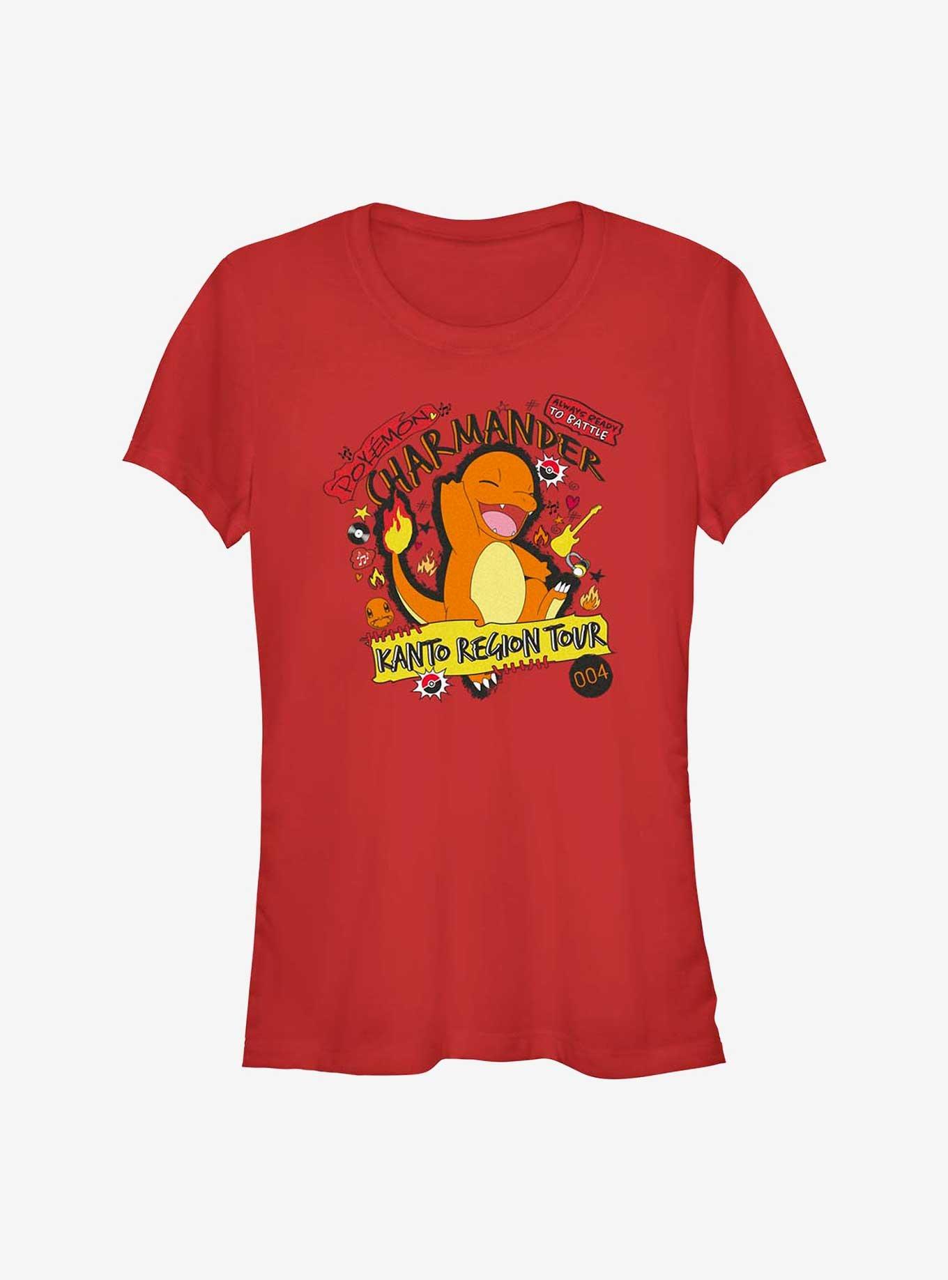 Pokemon Charmander Kanto Tour Girls T-Shirt, RED, hi-res