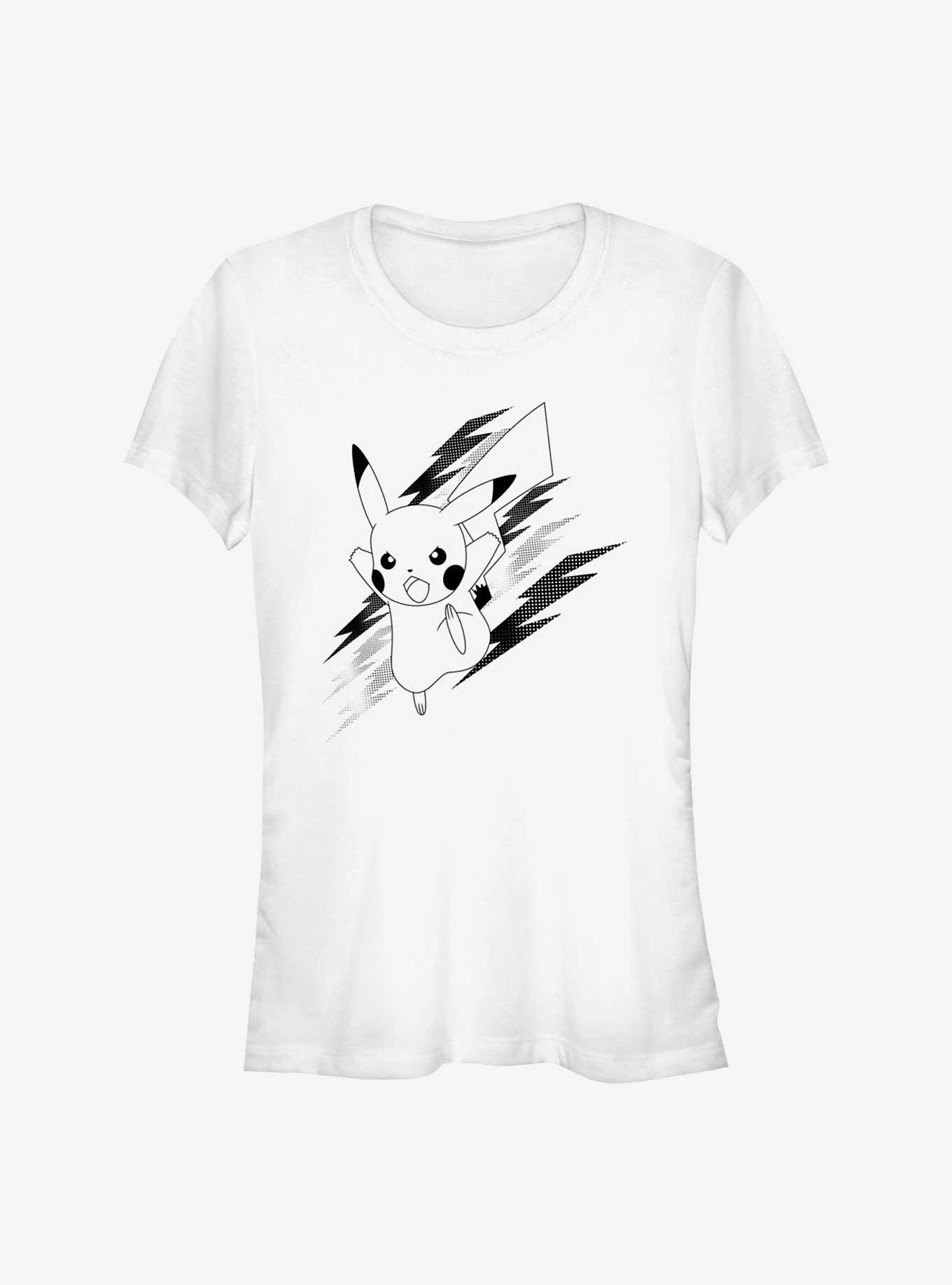 Pokemon Pikachu Lightning Girls T-Shirt, WHITE, hi-res