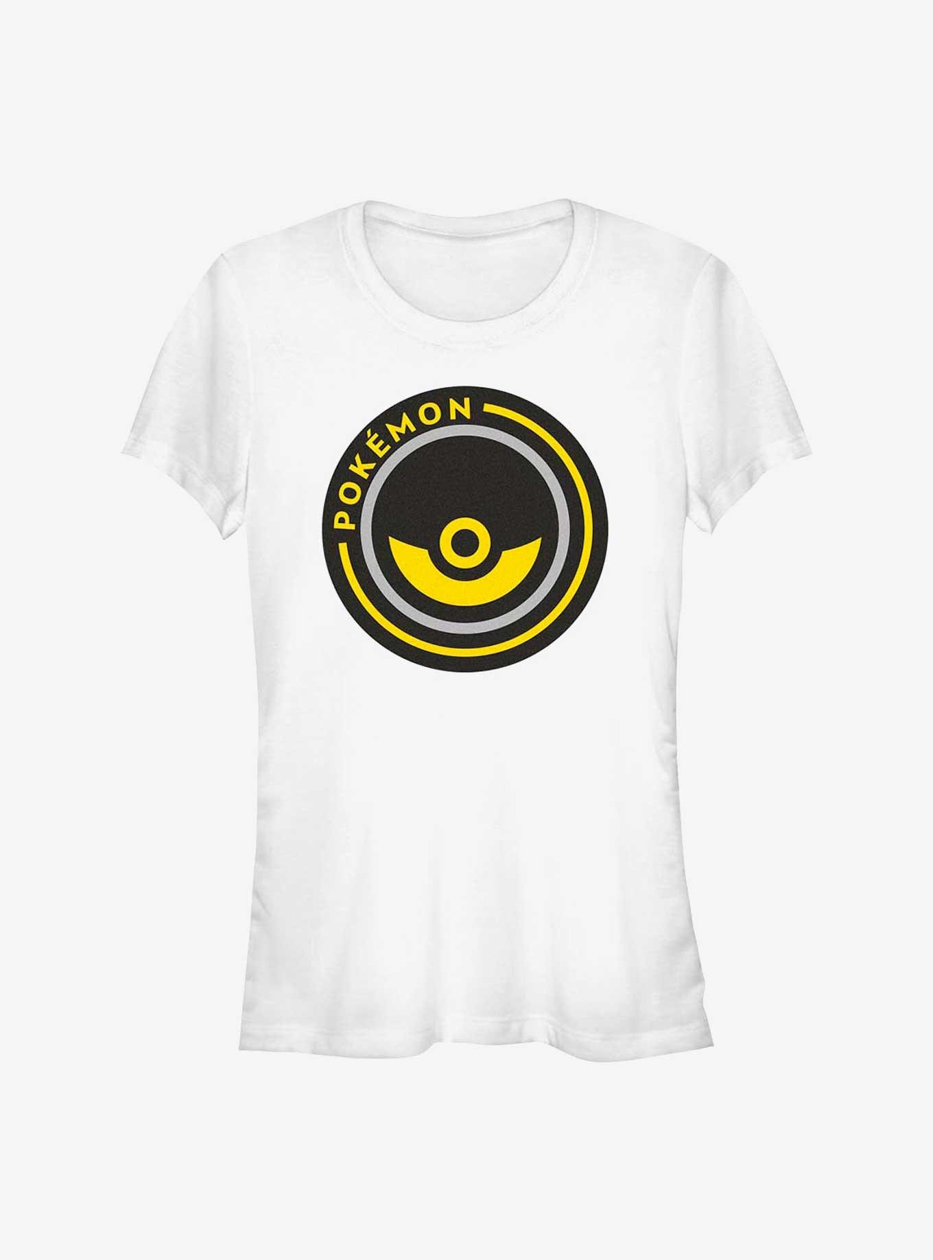 Pokemon Pokeball Circle Badge Girls T-Shirt, WHITE, hi-res