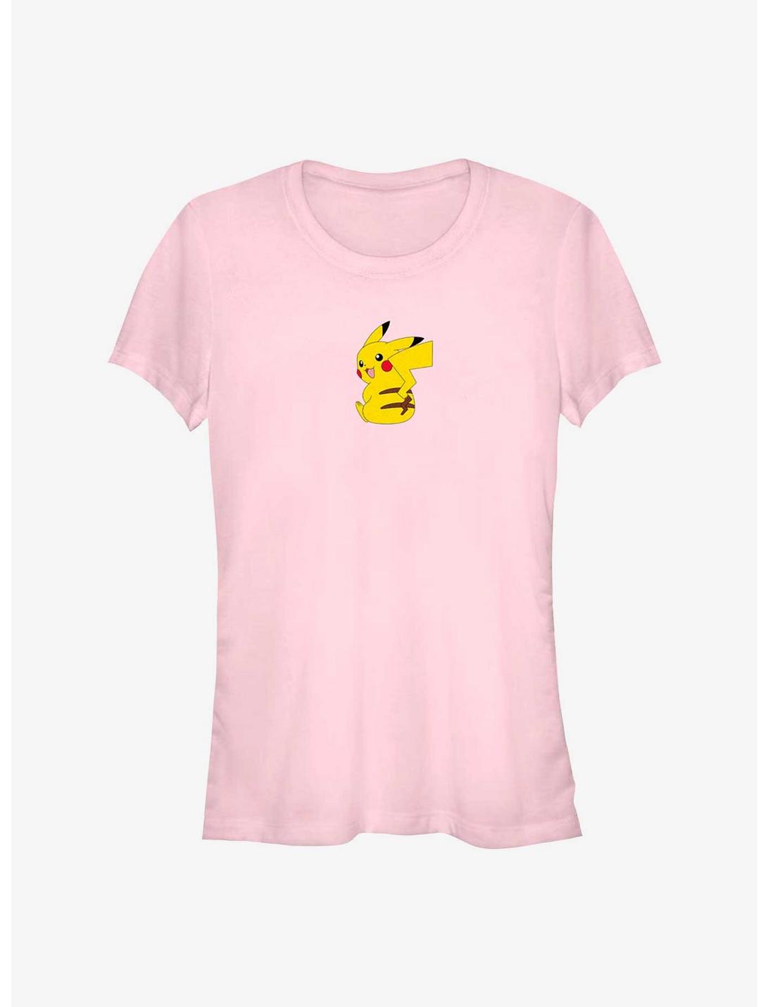 Pokemon Small Pikachu Stripes Girls T-Shirt, LIGHT PINK, hi-res
