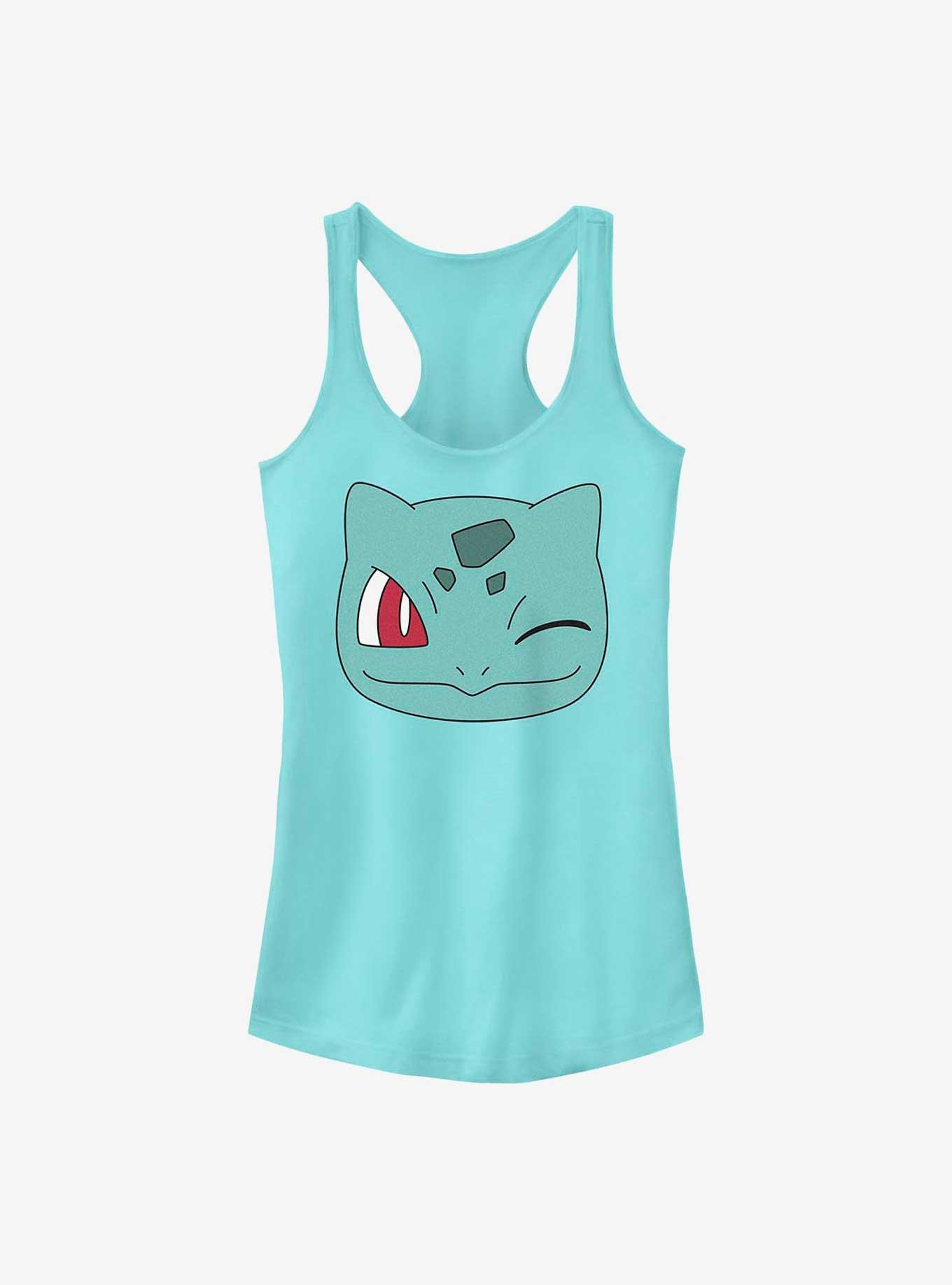 Pokemon Bulbasaur Wink Face Girls Tank, CANCUN, hi-res