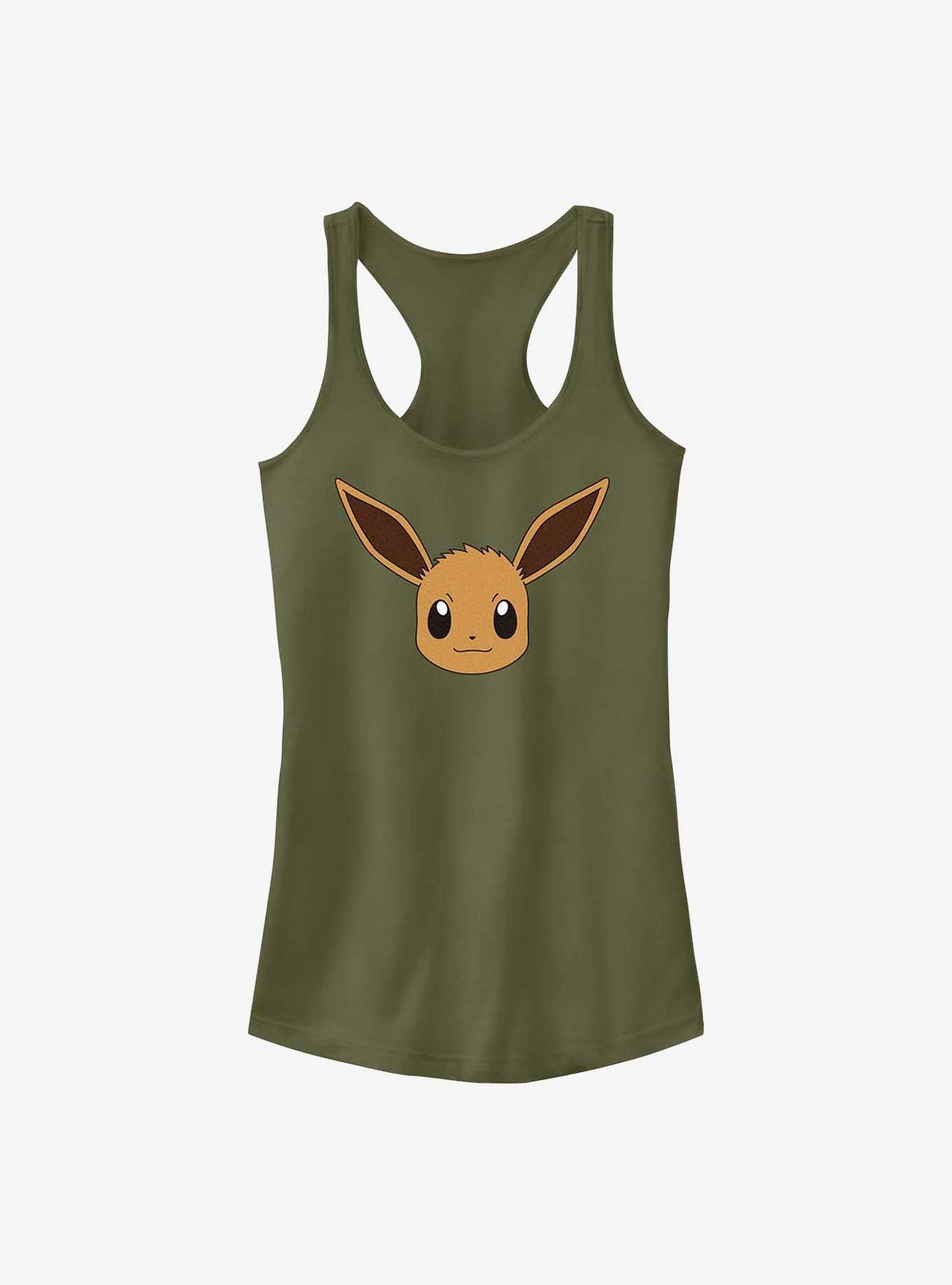 Pokemon Eevee Face Girls Tank, MIL GRN, hi-res