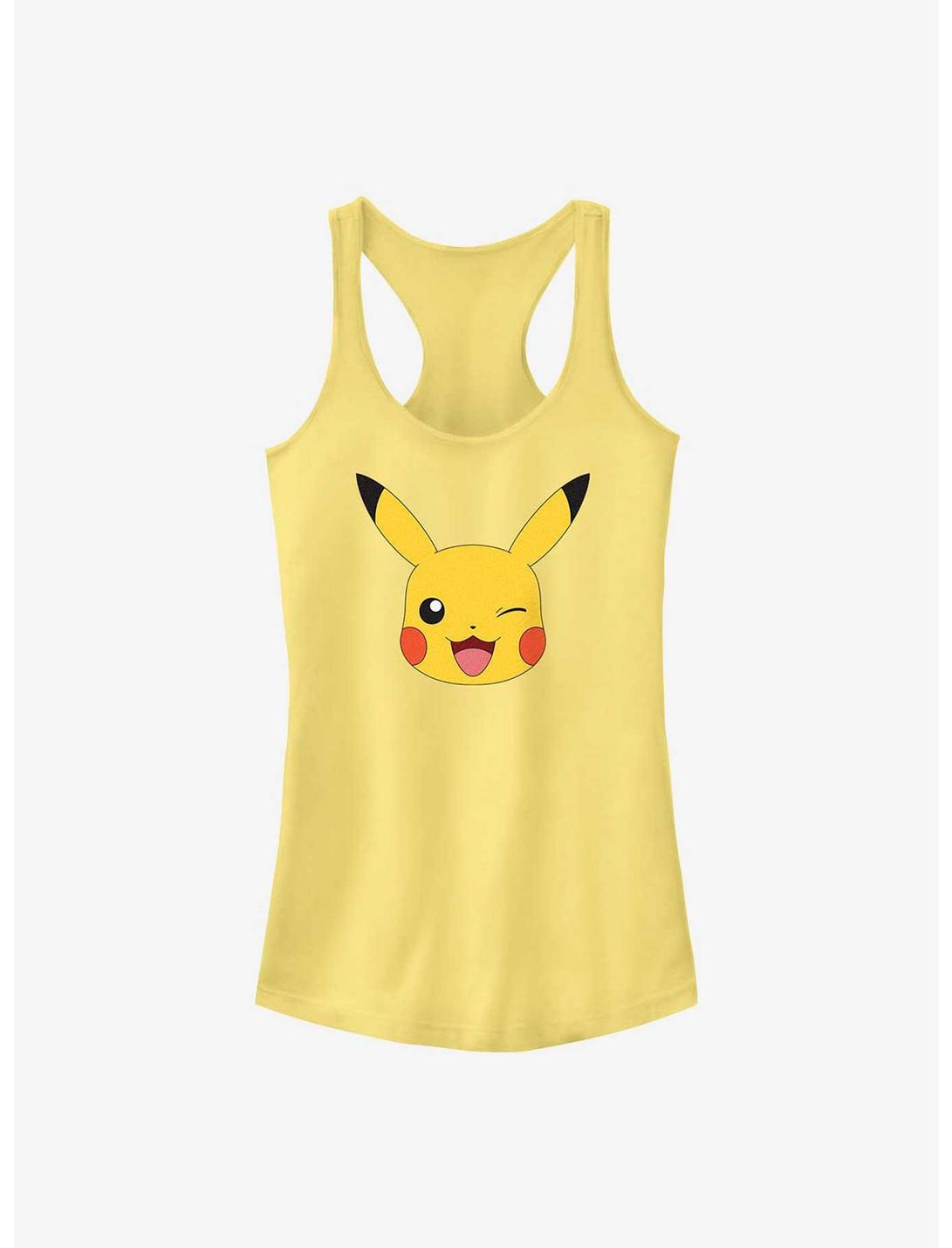 Pokemon Pikachu Wink Face Girls Tank, BANANA, hi-res
