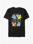 Pokemon Starter Grid Pokedex T-Shirt, BLACK, hi-res