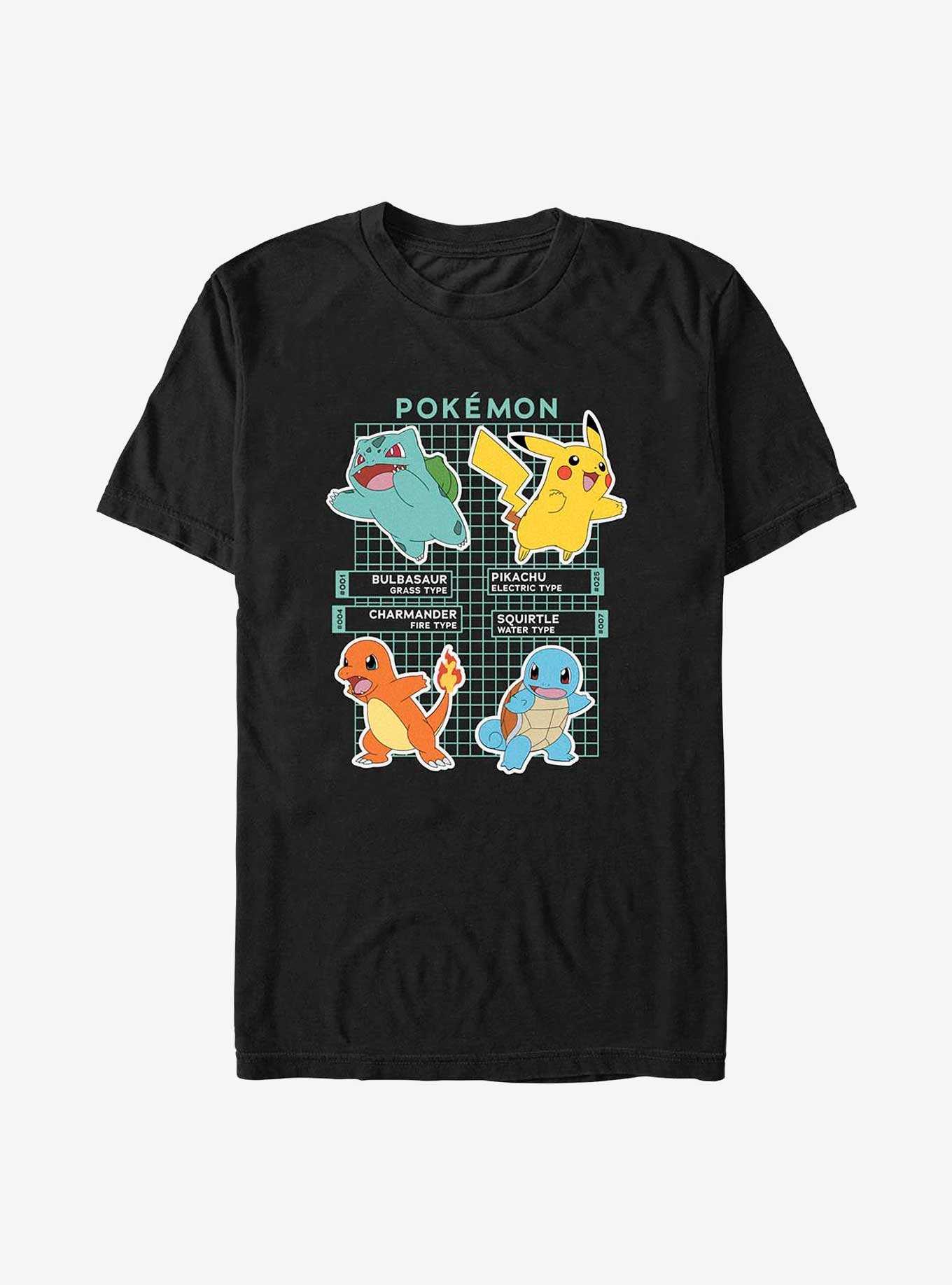 Pokemon Starter Grid Pokedex T-Shirt, , hi-res