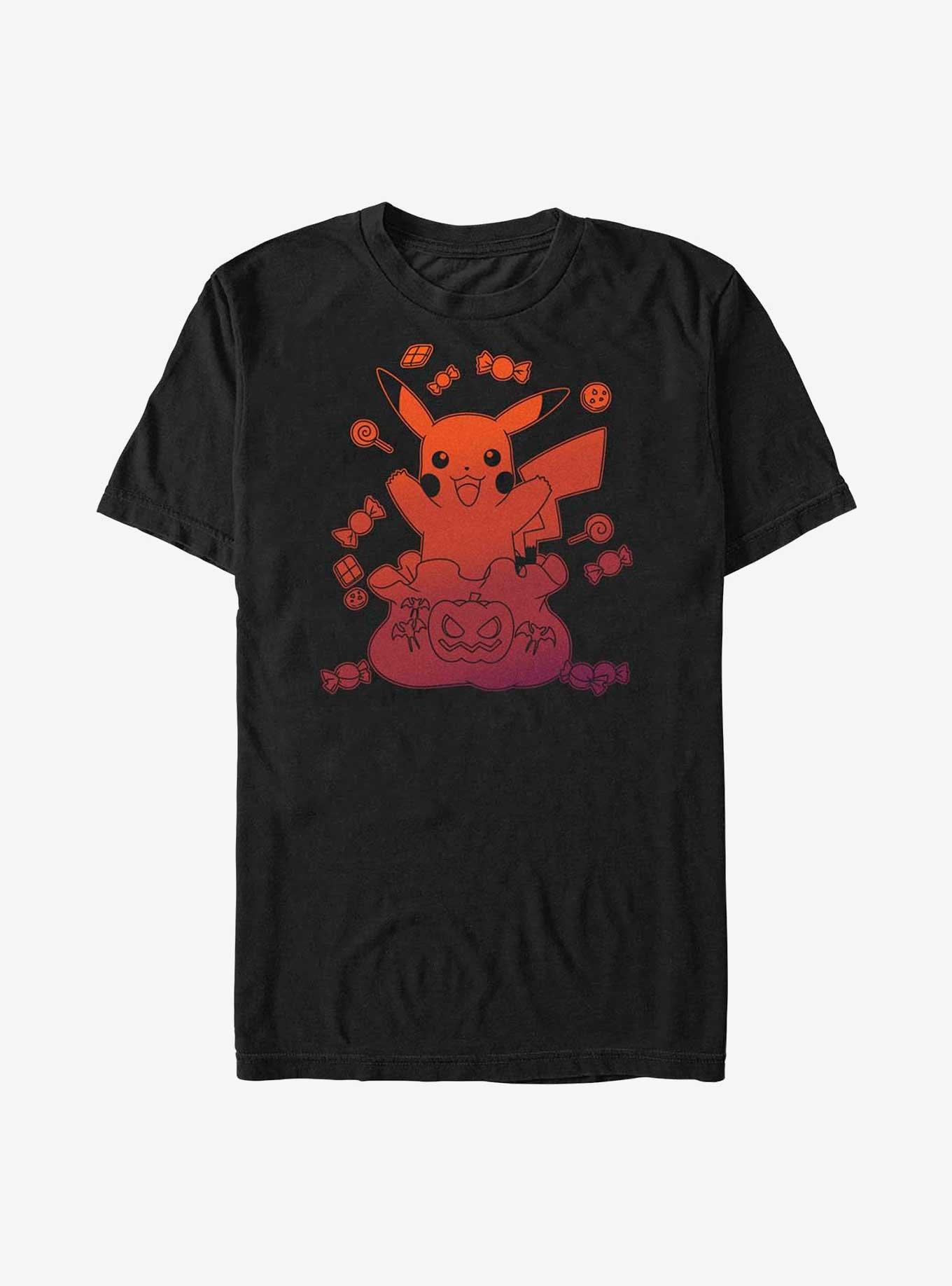 Pokemon Pikachu Halloween Candy T-Shirt, BLACK, hi-res